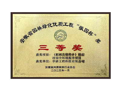 武汉荣获2025“徽园杯”奖三等奖